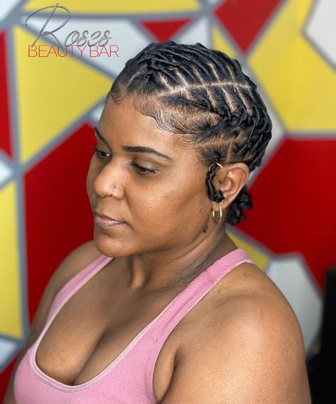 Cute Styles For Short Starter Locs, Cute Hairstyles For Starter Locs, Starter Locks Hair Styles, Short Comb Coils, Comb Coil Styles, Starter Locs Retwist Styles, Beginner Locs For Women Short Hair, Barrel Loc Styles Women Short, Starter Locs Barrel Twist