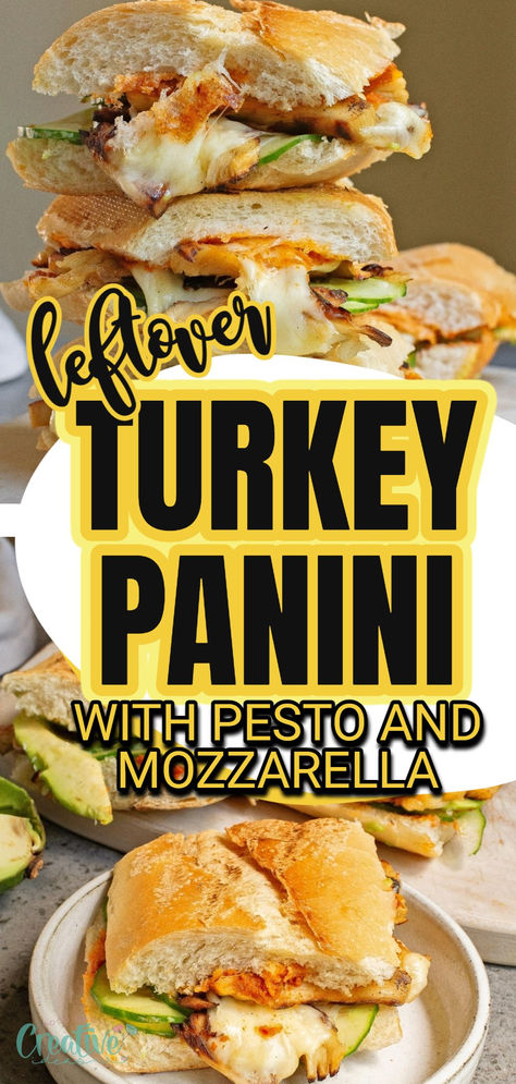 Turkey panini with pesto and mozzarella Panini Recipes Turkey, Turkey Brie Panini, Turkey Artichoke Panini, Turkey Pesto Panini, Turkey Panini Recipes, Turkey Panini, Red Pesto, Panini Recipes, Veggie Wraps