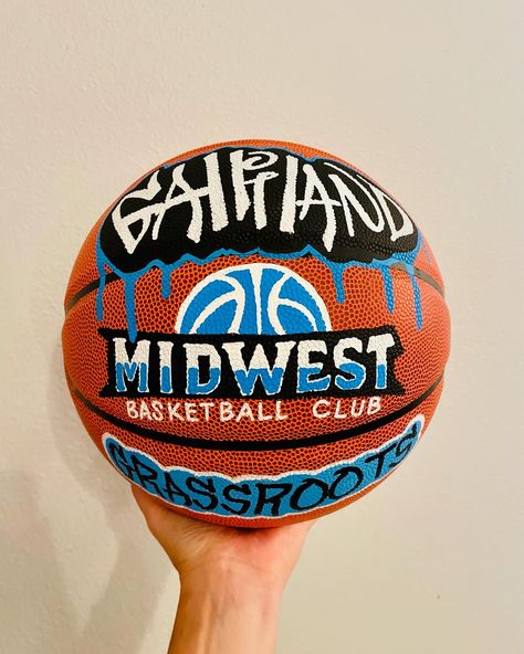 Painted basketballs lately! #handpaintedbasketball #custombasketball #basketballgift #coachgift #basketballs Painted Basketball, Basketball Painting, Senior Stuff, Basketball Gifts, Custom Basketball, Senior Night, Coach Gifts, Basketball