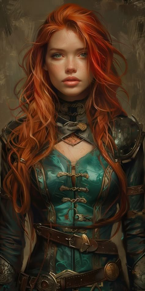 Denis Zilber, Female Book Characters, Female Character Design Brunette, Redhead Art, Red Hair Woman, Beautiful Red Hair, Long Red Hair, Fantasy Paintings, Fantasy Story