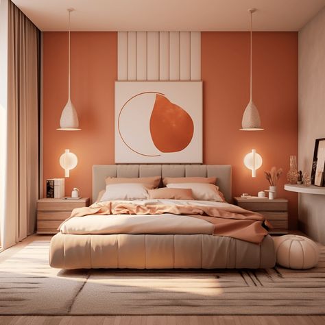 Master Beds, Living Room Color Combination, 2024 Bedroom, Room Color Combination, Bedroom Color Combination, Hotel Room Design, Bedroom Orange, Bedroom Decor Design, Paint Colors For Living Room