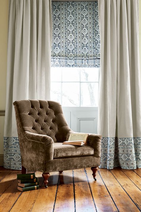 Hollis Embroidery 555 | Dennison 882 | Chatham Velvet 88 Curtain Designs Indian, Embroidery Curtains, Curtains To Go, Indian Shawl, Indian Curtains, Fabric Roman Blinds, Roman Curtains, Floral Curtains, French Interior