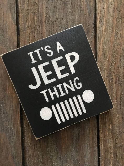 Jeep Crafts Diy, Jeep Crafts, Jeep Signs, Jeep Sayings, Jeep Quotes, Jeep Doors, Car Mirror Decorations, Jeep Gifts, Blue Jeep