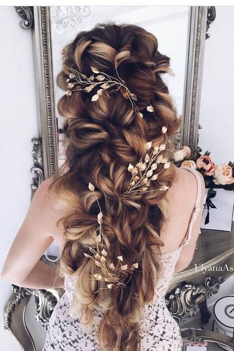 Wedding Hairstyle - via Ulyana Aster Best Wedding Hairstyles, Wedding Hairstyles Updo, Wedding Hairstyles For Long Hair, Wedding Hair And Makeup, Bride Hairstyles, Hair Dos, Hair Updos, Pretty Hairstyles, Hair Goals