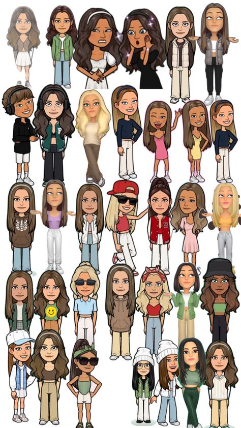 Fall Bitmoji Outfits 2024, Bitmoji Winter Outfits, Emoji Outfits, Snapchat Halloween, Pretty Bitmoji Ideas, Bitmoji Inspo, Snapchat Outfits, Bitmoji Outfits Baddie, Bitmoji Fits