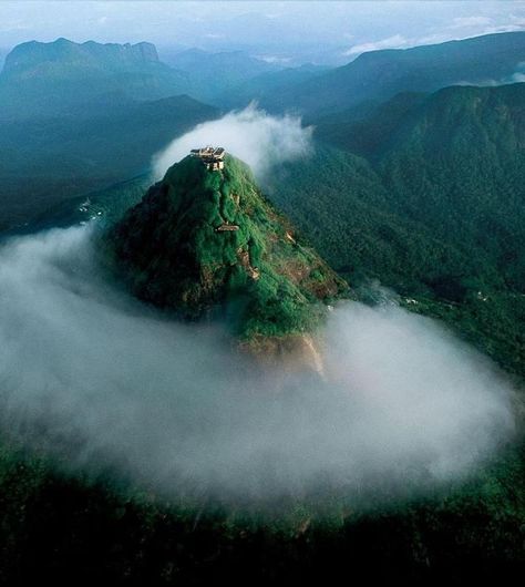 Adam’s Peak Sri Lanka, Adam's Peak Sri Lanka, Sri Lanka Photography, Amazing Locations, Adam's Peak, Asian Countries, Islamic Paintings, Historical Monuments, Fantasy Places