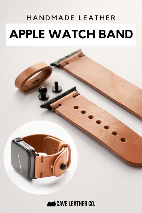 Apple Watch Leather Band Women, Makr Leather, Leather Apple Watch Band Women, Leather Gifts For Men, Apple Watch Bands Mens, Edc Accessories, Apple Watch Leather Band, Watch Strap Design, Small Leather Accessories