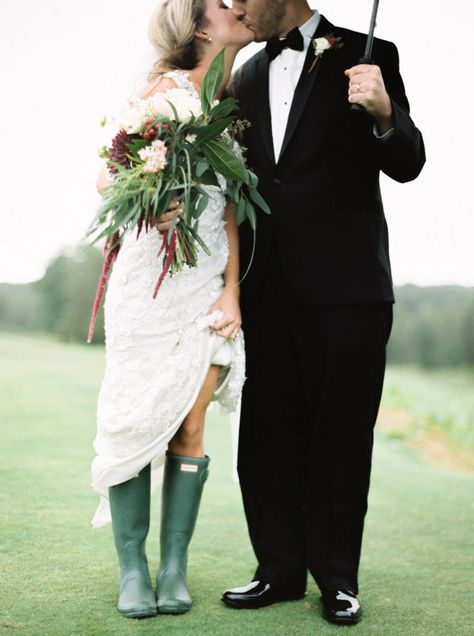 Rain On Wedding Day, Rain Wedding, Wedding Boots, Rainy Wedding, Beautiful Beach Wedding, Emerald Wedding, Rustic Barn Wedding, Georgia Wedding, Bridal Fashion Week