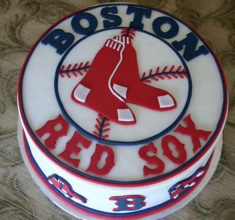 Boston Red Sox cake!!  Great for Birthday party, a groom's cake, or of course...World Series party!!!!  :) Red Sox Birthday Party, Boston Red Sox Tattoos, Boston Red Sox Cake, Red Sox Tattoo, Red Sox Party, Red Sox Cake, Boston Red Sox Wallpaper, Boston Red Sox Outfit, Boston Red Sox Logo