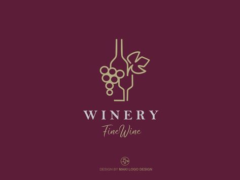 Winery Graphic Design, Wine Logo Design Ideas, Grape Logo Design, Winery Logo Design, Logo Vin, Grape Logo, Vineyard Logo, Wine Logo Design, Winery Logo