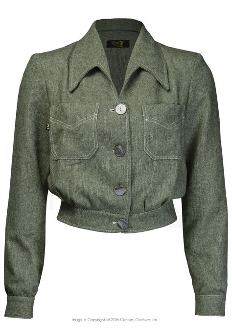 40s Outfits, 1940s Jacket, High Waisted Slacks, Retro Fashion Women, 1940s Style, Strong Shoulders, Vintage Inspired Outfits, Button Jacket, 1940s Fashion