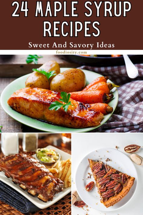 Maple Dinner Recipes, Ways To Use Maple Syrup, Savory Maple Syrup Recipes, Maple Recipes Dinner, Recipes Using Maple Syrup, Recipes With Maple Syrup, Dinner Dessert Ideas, Maple Syrup Recipe, Easy Dinner Desserts