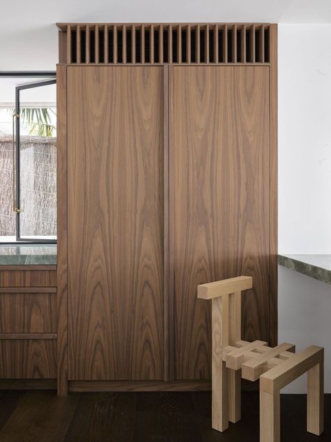 Gunnamatta House, Hidden Ac, Akin Atelier, Dark Japandi, Walnut Timber, Furniture Details Design, The Local Project, Australian Architecture, Cabinetry Design