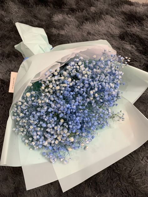 Blue Gypsophila Bouquet, Gypsophila Bouquet, Blue Flowers Bouquet, Gypsophila Flower, Prettiest Bouquet, Boquette Flowers, Flowers Bouquet Gift, Nothing But Flowers, Flower Therapy