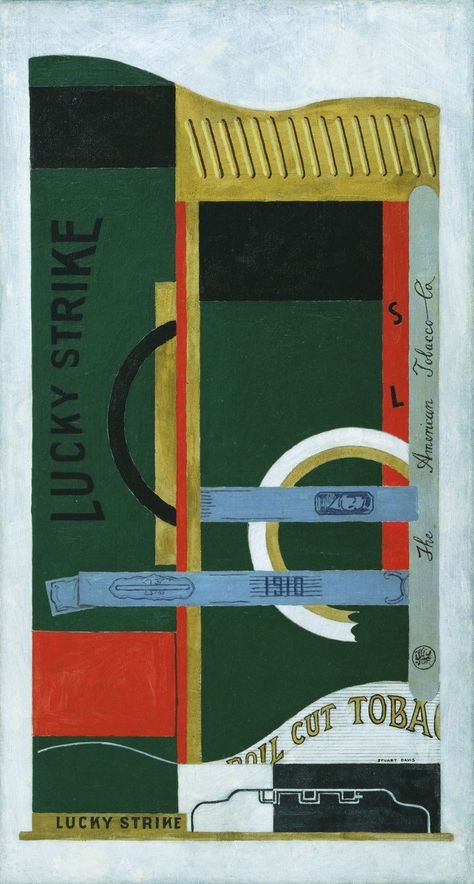 "Lucky Strike" 1921, Stuart Davis Stuart Davis, Ashcan School, Francis Picabia, Pop Art Movement, John Singer Sargent, Pop Art Painting, School Pictures, Pop Artist, Early American