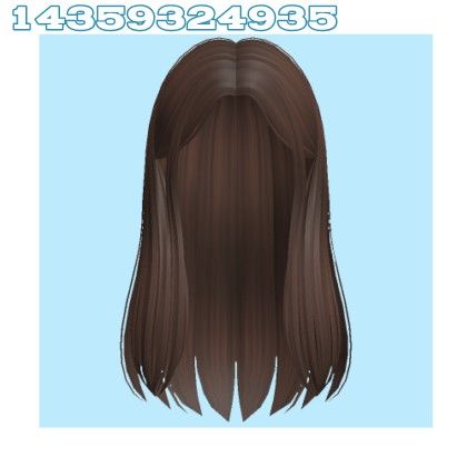 Roblox Brown Straight Hair Codes, Roblox Brown Hair, Brown Hair Roblox Id, Brown Hair Id, Pretty Brown Hair, Brookhaven Codes, Brown Hair Roblox, Pelo Cafe, Rh Design