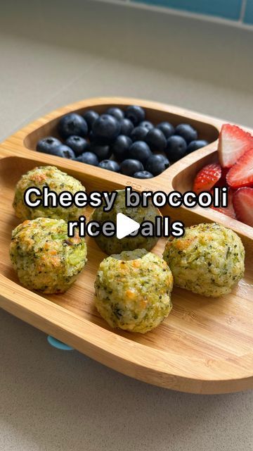 Ashleigh Paterson on Instagram: "Cheesy broccoli rice balls 🥦🧀 Comment “recipe” and I’ll send the recipe link straight to your DMs 💌✨

These cheesy broccoli balls are absolutely delicious, with an incredible arancini like texture and cheesy, garlic aftertaste (yum!). I know you’ll likely make these for your little one, but I think you’ll find you’ll eat at least half of them yourself 😂

You’ll need:
Broccoli
Cheese (tasty/cheddar, and Parmesan)
Panko breadcrumbs
Egg
Cooked white rice
Garlic powder

Comment “recipe” and I’ll send the full recipe straight to your inbox 💌

#babyledweaning #whatmytoddlereats #blw #blwideas" Broccoli Balls, Cooked White Rice, Cheesy Broccoli Rice, Cheesy Broccoli, Cooking White Rice, Broccoli Rice, Broccoli Cheese, Baby Eating, Rice Balls