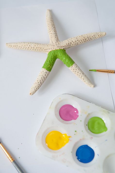 Starfish Ornaments Diy, Starfish Crafts, Diy Starfish, Beach Crafts For Kids, Starfish Craft, Christmas Crafts Diy Gifts, Beach Christmas Decorations, Shell Ideas, Stars Craft