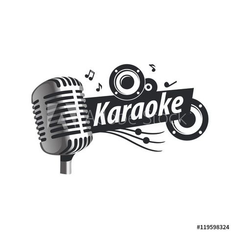 Vintage Microphone, Image Vector, Human Services, Karaoke, Sanders, Vector Logo, See You, The End, Stock Vector