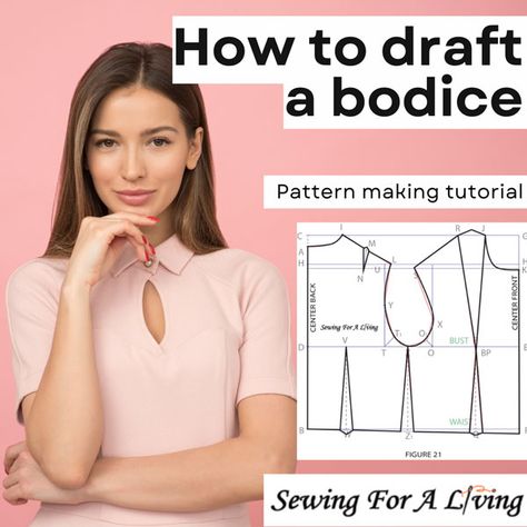 From measurements to adjustments, learn step-by-step how to draft a bodice pattern that fits like a dream. Simple Bodice Pattern, Basic Top Pattern, Pattern Drafting Tutorials For Beginners, Pattern Drafting Bodice, Basic Bodice Pattern, Pattern Making Tutorial, Basic Bodice, Pattern Drafting Tutorials, Full Bust Adjustment