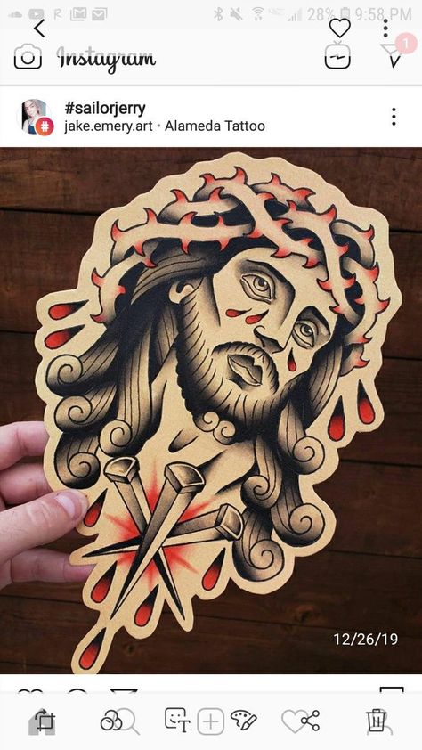 Half Sleeve Tattoos Traditional, Traditional Tattoo Painting, Tattoo Jesus, Traditional Tattoo Old School, Traditional Tattoo Inspiration, Traditional Style Tattoo, Traditional Tattoo Sleeve, Religious Tattoo, Jesus Tattoo