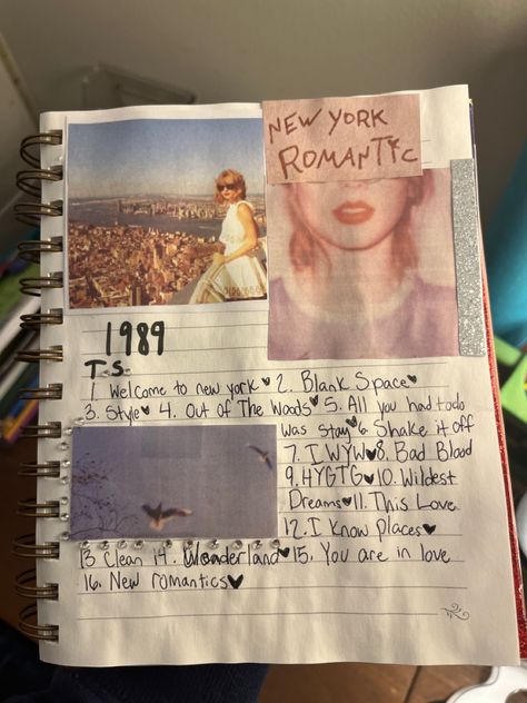 Taylor Swift Journal Ideas, Taylor Swift Journal, Girl Hobbies, Song Journal, 2023 Journal, 1989 Taylor Swift, Taylor Swift Book, Journal Things, Taylor Swift Drawing