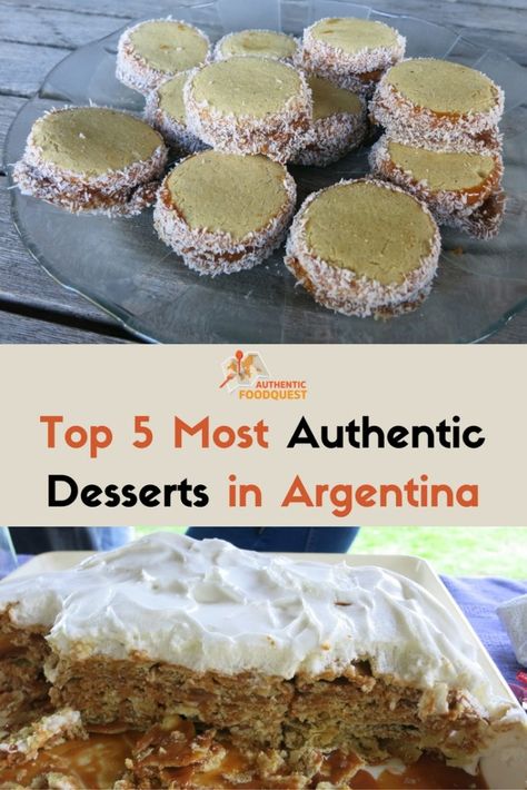 Sweets, dulces and postres are everywhere you look in Argentina. Argentinians have a love affair with these delicious but calorie laden delights. Bakeries or panaderias, ice-cream stores or Helados and the famous alfajores tempt you at every corner. Argentinian Desserts, Argentina Desserts, Argentinian Recipes, Argentine Food, Authentic Desserts, Argentine Recipes, Multicultural Recipes, Argentina Food, Argentinian Food