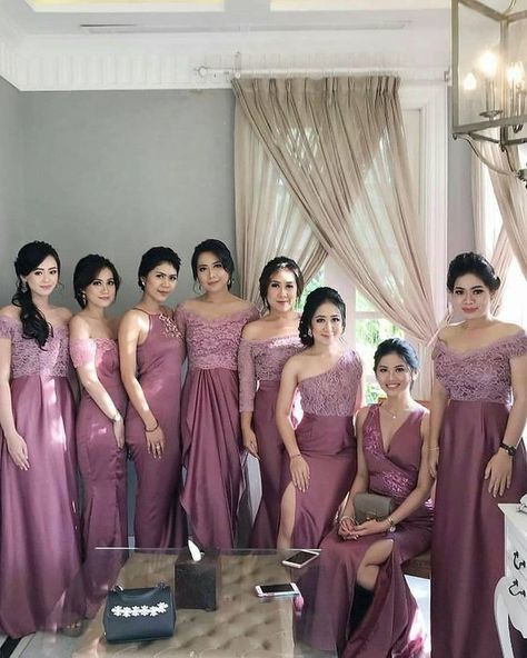 Brismade Dresses, Dress Satin Brokat Bridesmaid, Bridemates Dress, Brokat Dress Bridesmaid, Kebaya Modern Dress Bridesmaids, Satin Brokat Dress, Kebaya Bridesmaid Modern, Dress Bridesmaid Brokat, Bridesmaid Dresses Brokat