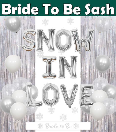 Winter Bridal Shower Decorations Snow In Love Bridal Shower Banner Blue Silver I Do Ring Snowflake Foil Balloons Bride to Be Sash and Curtain for Winter Bachelorette Wedding Engagement Party Winter Bridal Shower Decorations, Snow In Love, Winter Bachelorette, Winter Bridal Showers, Bridal Shower Banner, Bride To Be Sash, Engagement Party Wedding, Bride To Be, Bridal Shower Decorations