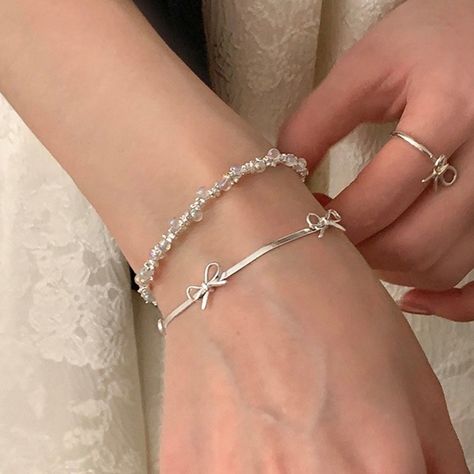 Material: Zinc Alloy Bracelet Cute Aesthetic, Aesthetic Bracelets Silver, Silver Jewelry Aesthetic Bracelet, Cute Jewelry Aesthetic, Silver Bracelets Aesthetic, Jewelry Accessories Aesthetic, Aesthetic Bracelets, Accessories Y2k, Accesorios Aesthetic