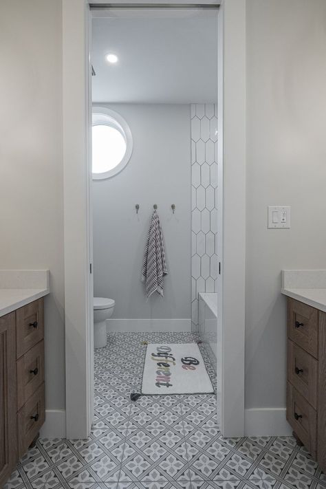 Vanity Between Shower And Toilet, Bathroom With Pocket Door Toilet, Bathroom With Private Shower And Toilet, Toilet Separate From Bathroom, Bathroom With Separate Shower And Toilet, Bathroom With Door In Middle, Bathroom With Door To Outside, Bathroom With Separate Toilet Room, Shower And Toilet Room