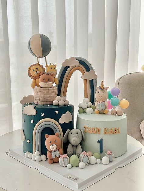 Birthday Cake. Cake decorating. Unique and creative cake designs for all occasions. ✨ Baby Boy Birthday Cake 1 Year, Gateau Baby Shower Garcon, Bear Birthday Cake, Cake Designs For Boy, Fry Bake, Twin Birthday Cakes, Boys 1st Birthday Cake, Baby Boy Birthday Cake, Magnetic Blocks