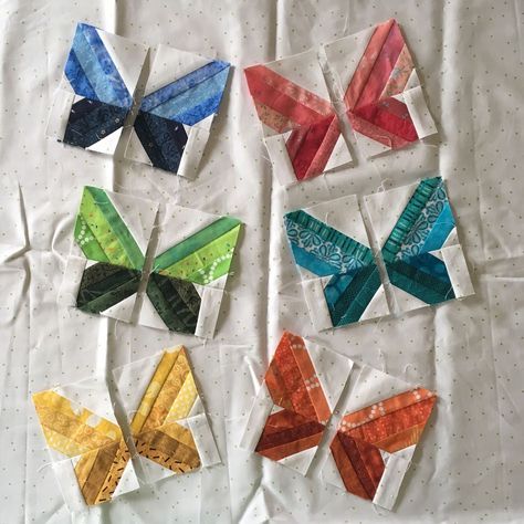 Butterfly Quilt Pattern, Missouri Star Quilt Tutorials, Row Quilt, Foundation Paper Piecing Patterns, Round Robin, Butterfly Quilt, Quilt Block Patterns Free, Quilt Square Patterns, Summer Sewing