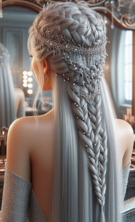 Viking Braids Female, Film China, Beautiful Braided Hair, Oval Face Hairstyles, Daily Hairstyles, Fantasy Hair, Hair Stylist Life, Braids For Long Hair, Hair Dos