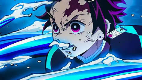 Damon Slayer, Anime Painting, Kamado Tanjirou, Kamado Tanjiro, Anime Phone, Tanjiro Kamado, Cool Anime Wallpapers, Japanese Men, Anime Tattoos