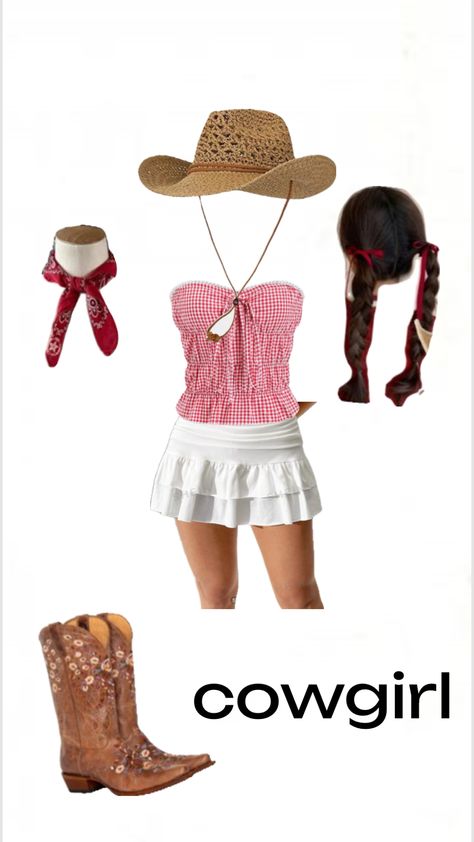 Lacey Halloween Costume, Halloween Costumes With White Skirt, Western Spirit Day, Country Costume Ideas, Western Halloween Costumes, Cowgirl Outfits Aesthetic, Halloween Costumes Cowgirl, Costumes Brunette