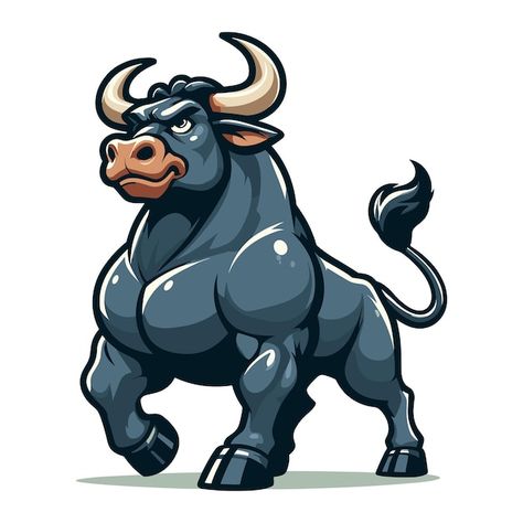 Bull Character, Bull Cartoon, Bull Illustration, Cartoon Bull, Gujarati Photo, Farm Clipart, Custom Challenge Coins, Premium Vector Cartoon, Bull Painting