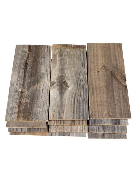 PRICES MAY VARY. Wider planks - This is a 12 pack and these measure approximately 5.5"x12"x0.5" Perfect for projects and small signs Various colors of grey will be in each box 100% reclaimed wood sourced right here in the USA You know you have a bunch of projects pinned that have been waiting for you! Now you don't have an excuse. Here is the wood you need to finish it and impress all of your friends with how talented you are. Your projects will be 100% better than the cheap items you get at the Country Wood Crafts Walmart, Country Wood Crafts Overstock, Metal Items I Can Use For Art On Wood Planks, Crafts With Nails And Wood, Reclaimed Wood Projects, Wide Plank, Crafts Projects, Diy Pallet Projects, Weathered Wood