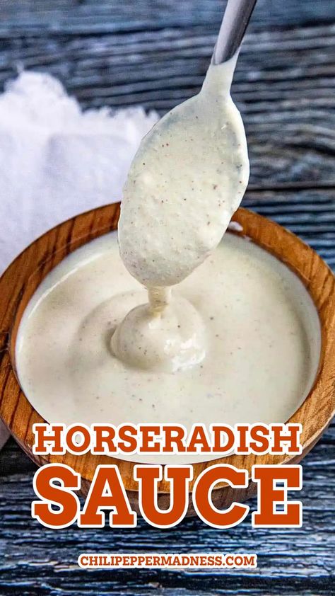 White Horseradish Sauce, Corned Beef Horseradish Sauce, Steak Horseradish Sauce, Easy Horseradish Cream Sauce, Mustard Horseradish Sauce, Fresh Horseradish Recipes, Recipes With Horseradish, Horsey Sauce Recipe, Horseradish Sauce For Prime Rib