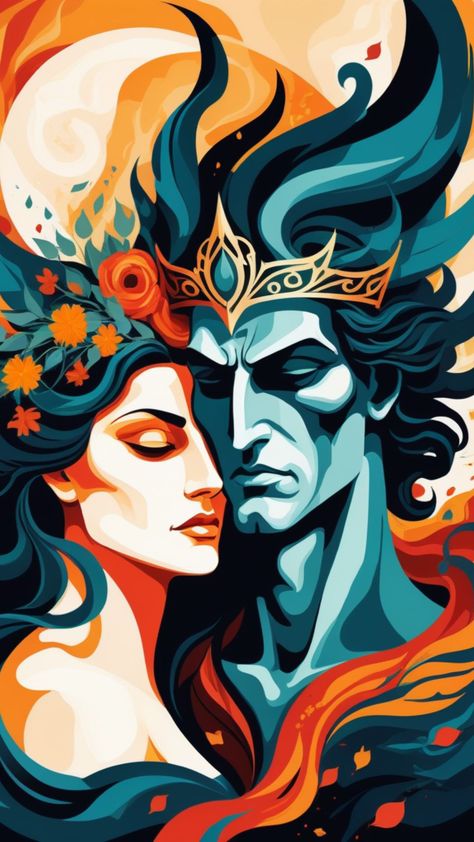 Stories | Myths | Couple | Love | Underworld | Hades | Persephone | Fantasy | Persephone Painting, Persephone Wallpaper, Hades And Persephone Art, Persephone Wedding, Persephone And Hades Art, Persephone Greek Mythology, Mens Pictures, Persephone And Hades, Persephone Art