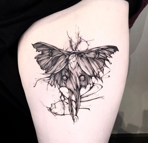 Lunar Moth Tattoo, Goth Tattoo, Witch Tattoo, Moth Tattoo, Cute Little Tattoos, Gothic Tattoo, Sternum Tattoo, Tattoo Cover-up, Dope Tattoos