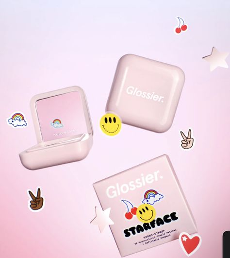 Glossier Branding, Teen Gift Guide, Star Face, Acne Patches, Acne Patch, Pimple Patch, Sephora Skin Care, Happy Stickers, Perfect Skin Care Routine