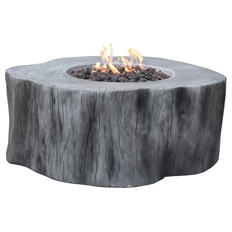 Elementi Manchester 39-in x 17-in Concrete Fire Pit Kit in the Fire Pit Project Kits department at Lowes.com Barrel Fire Pit, New House Exterior, Natural Gas Fire Pit, Fireplace Cover, Cast Concrete, Gas Fire Table, Round Fire Pit, Backyard Fireplace, Concrete Fire Pits