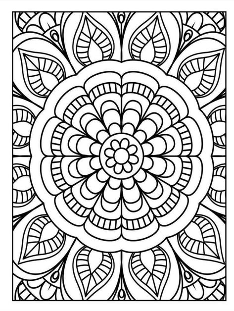 Stress Relief Coloring Pages Printable Coloring Pages For Adults Simple, Square Mandala Design, Coloring Mandalas, Fun Coloring Pages, Coloring Pages For Grown Ups, Abstract Coloring Pages, Pattern Coloring Pages, صفحات التلوين, Mandala Design Pattern