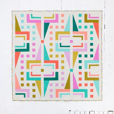 Wayfinder Modern Quilt Pattern // Digital PDF // Sewing - Etsy Canada Geometric Quilts, Quilt Scraps, Pretty Quilts, Block Layout, Modern Quilt Pattern, Future Inspiration, Quilt Pattern Download, Quilt Modernen, Mystery Quilt