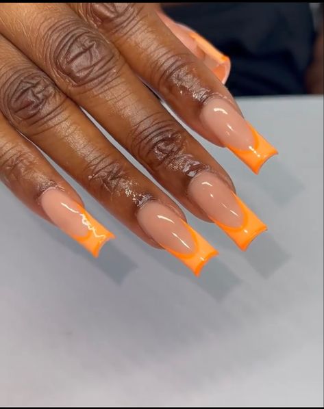 Orange, Nails, Beauty