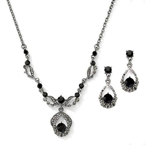 Mariell Jet Hematite Black Vintage Crystal Necklace & Ear... https://smile.amazon.com/dp/B07RYBDM4H/ref=cm_sw_r_pi_dp_U_x_U9-iEbH6HAEVP Crystal Bridal Jewelry Sets, Bridesmaids Jewelry, Diamond Choker Necklace, Star Charm Necklace, Hematite Necklace, Prom Jewelry, Women's Jewelry Sets, Necklace And Earrings Set, Wedding Jewelry Sets