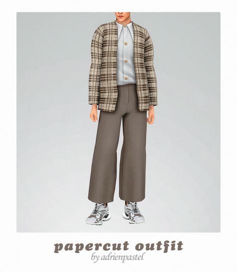 📑 Papercut Outfit · | AdrienPastel on Patreon Sims 4 Cc Clothes Maxis Match Male Patreon, Sims 4 Cc Male Collection Patreon, Sims 4 Male Clothes Maxis Match Patreon, Sims 4 Maxis Match Cc Male Tops, Sims 4 Cc Patreon Male Shirt, Sims 4 Male Cc Patreon, Sims Memes, Winter Maxi, Masculine Clothing