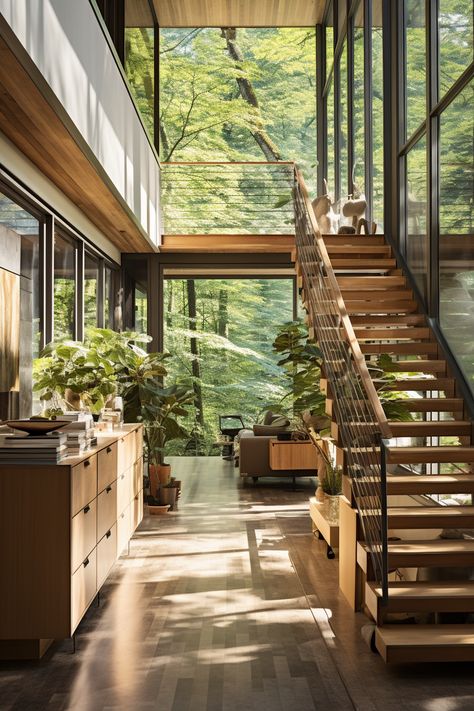 Touring 70+ Strikingly Beautiful Forest Homes That Bring the Outdoors In - Days Inspired Cabin Patio, Pacific Northwest Style, Forest Homes, Granite Island, Cabin Living Room, Earthy Home, Cozy Cabins, Forest Cabin, Patio Fire Pit