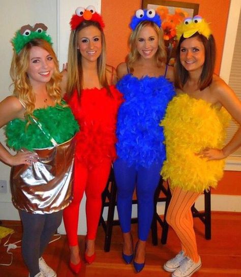 Seaseme Street Halloween Costumes, Sesame Street Halloween Decorations, Sesame Street Costume Diy, Halloween Costumes Sesame Street, Diy Sesame Street Costume, Sesame Street Costume, Sesame Street Halloween, Cookie Monster Halloween Costume, Sesame Street Halloween Costumes